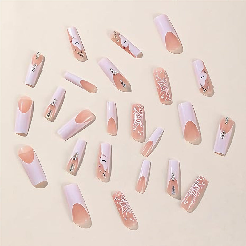 💅 24PCS Faux Ongles Diamant Cerf &amp; Flocons – Style Long Glamour Hiver Yiwu Ruijia Auto Supplies Co., Ltd.