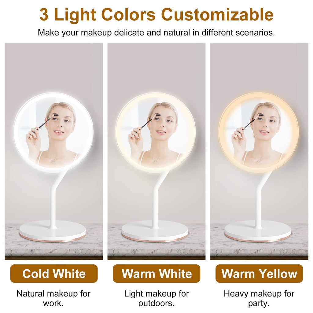 Miroir Maquillage LED 2 en 1 – Grossissement 5X, 64 LED &amp; 3 Couleurs d'Éclairage 💡✨ Yiwu Ruijia Auto Supplies Co., Ltd.
