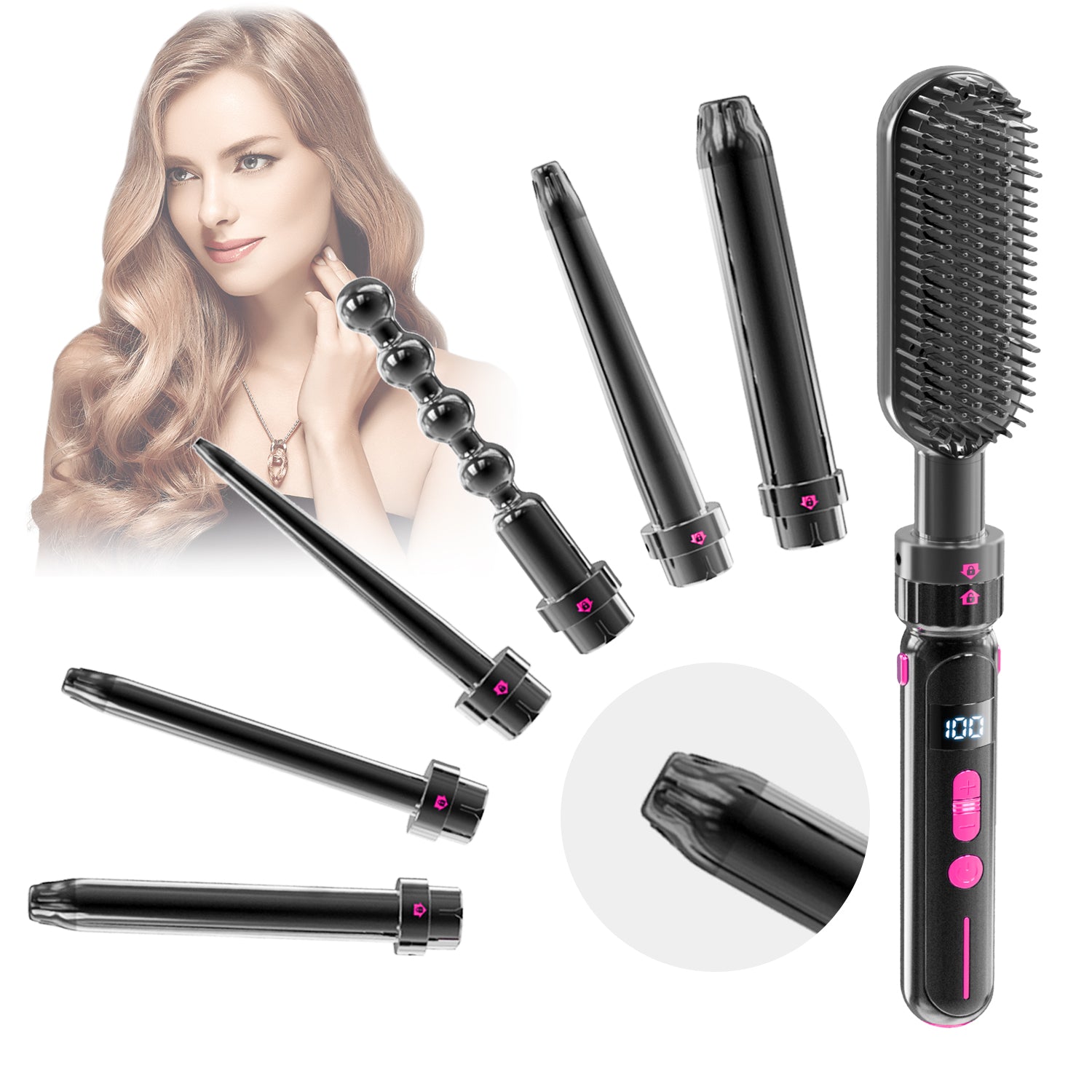 Fer à Boucler &amp; Lisser 2 en 1 – 30 Niveaux, Céramique &amp; Chauffage PTC Rapide 🌀💇♀️✨ Yiwu Ruijia Auto Supplies Co., Ltd.