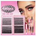 Kit 640 Cils en Touffes DIY – 30D/40D/50D, Colle &amp; Accessoires Inclus 👁️✨ Yiwu Ruijia Auto Supplies Co., Ltd.