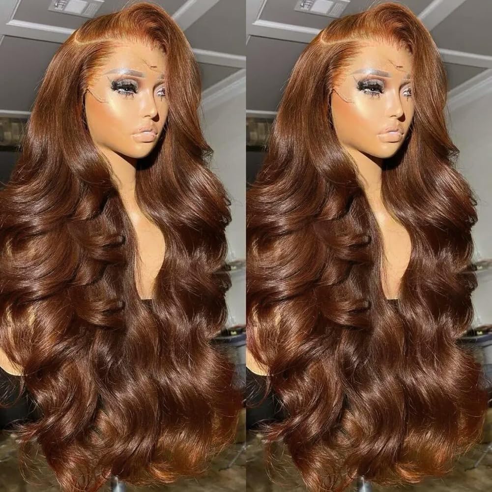 Perruque Lace Front 13x4 Cheveux Humains Ondulés – Brun Chocolat, 150% Densité 💇♀️✨ Yiwu Ruijia Auto Supplies Co., Ltd.