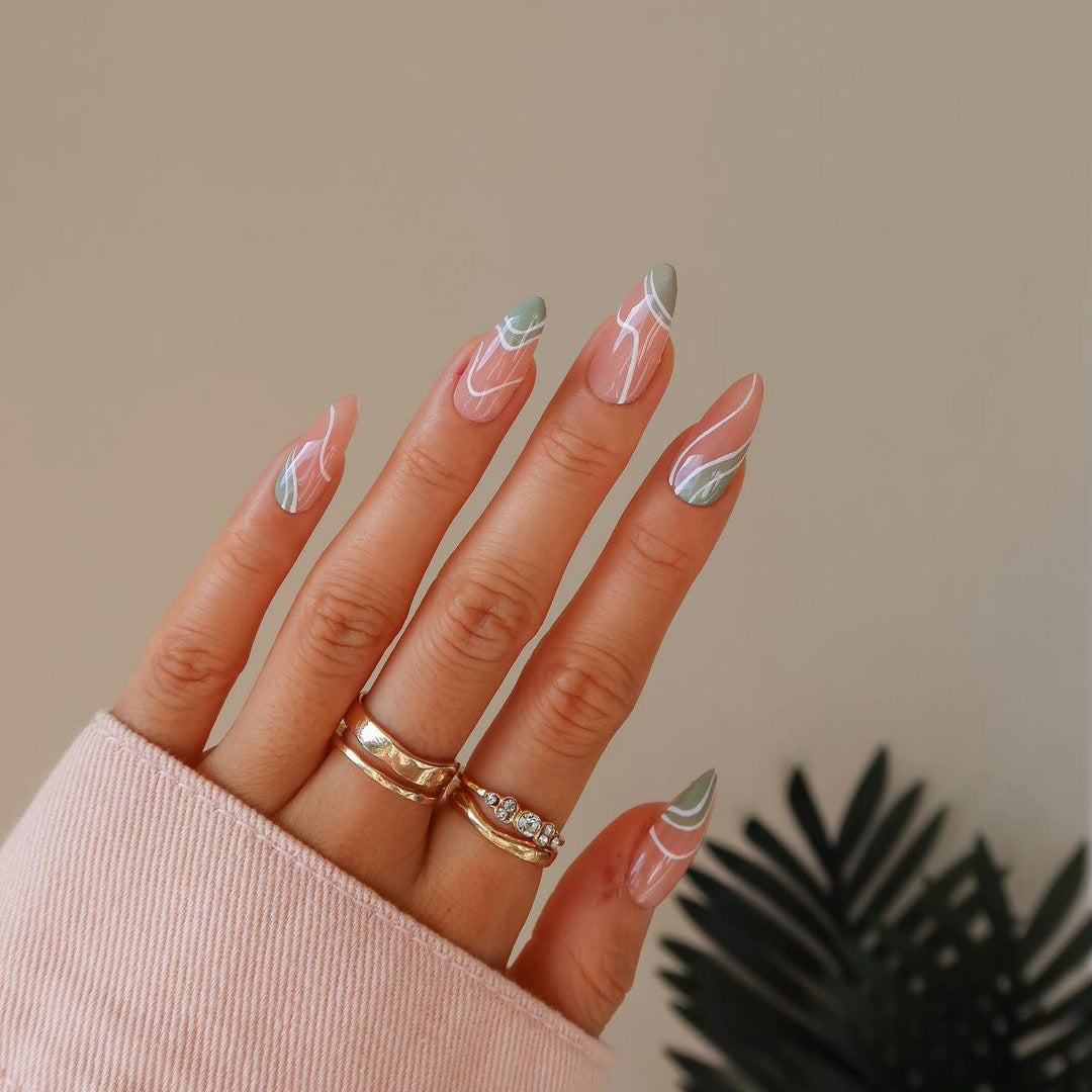 24 Faux Ongles Mi-Longs French Dégradé – Réutilisables, Style Minimaliste 💅✨ Yiwu Ruijia Auto Supplies Co., Ltd.