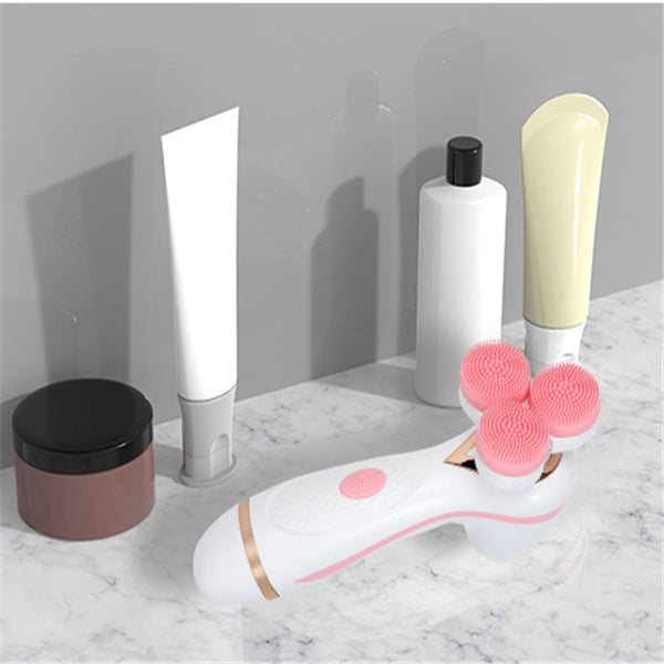 Brosse Nettoyante Visage Silicone Rotative – Ultrasons, 2 Vitesses &amp; Rechargeable 💆♀️✨ Yiwu Ruijia Auto Supplies Co., Ltd.
