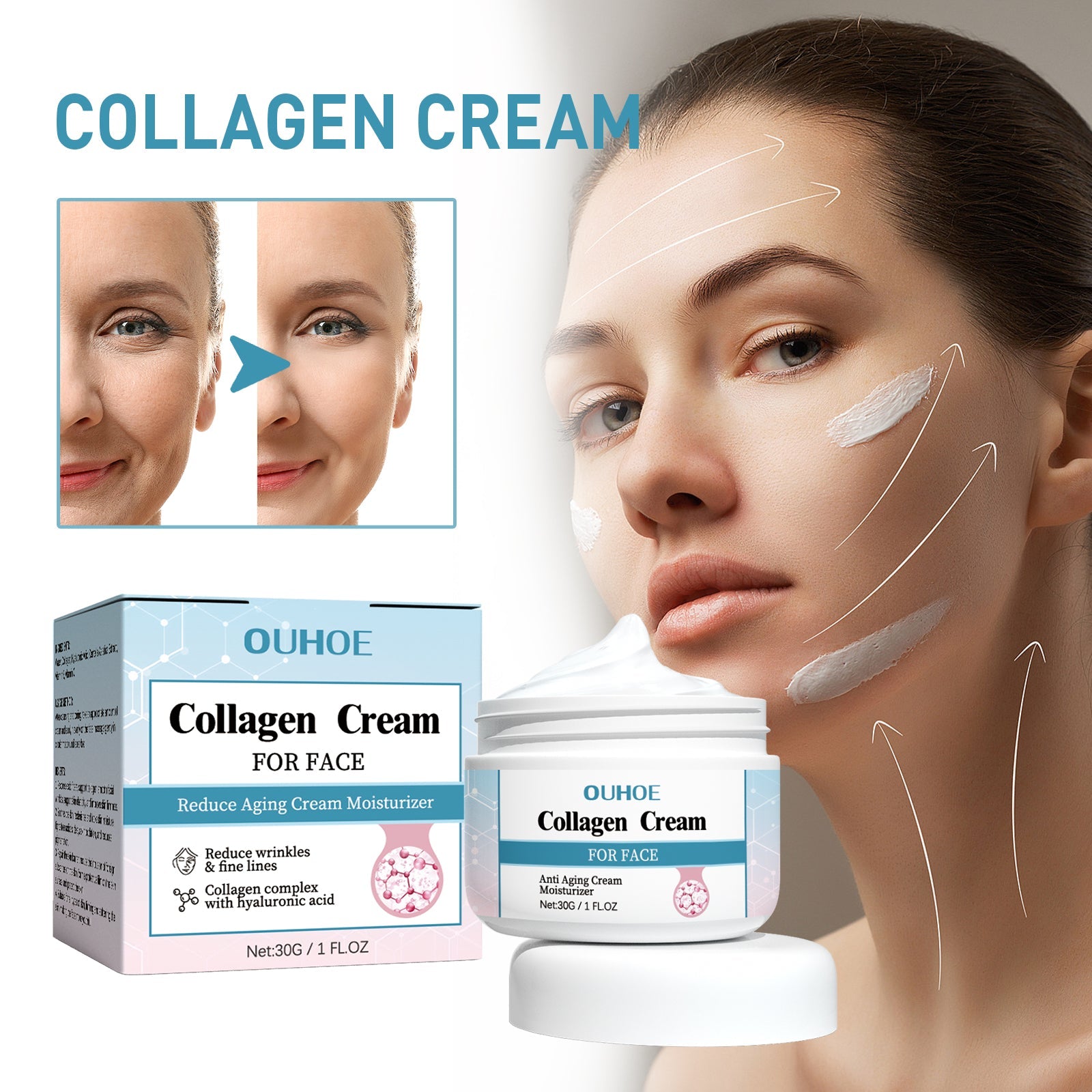 ✨ Crème Anti-Rides au Collagène – Hydratation & Jeunesse Intense Yiwu Ruijia Auto Supplies Co., Ltd.