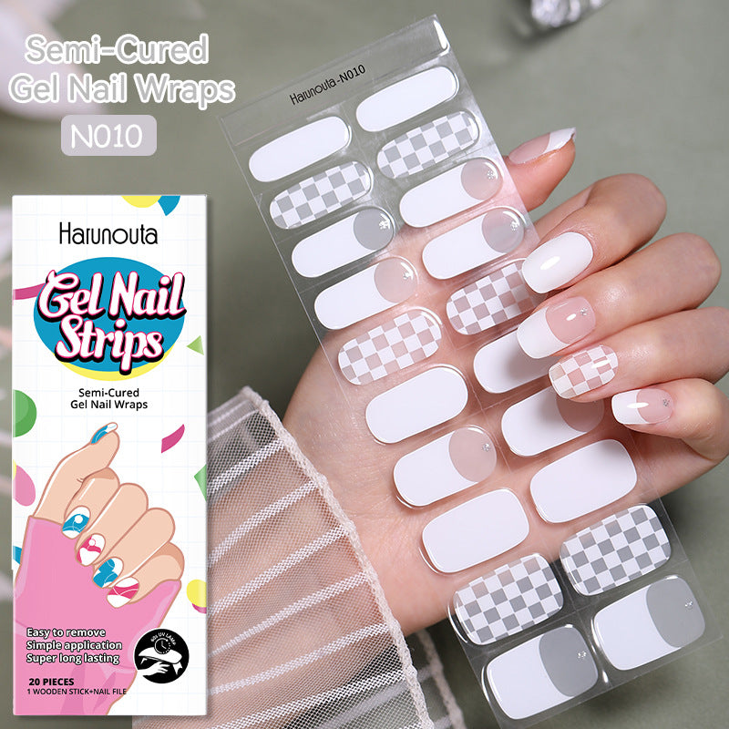 Kit 20 Patchs Gel Ongles – Designs Cartoon, Marbre, Étoilé & Carreaux 💅✨ Yiwu Ruijia Auto Supplies Co., Ltd.