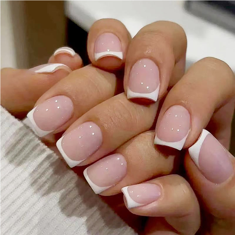 Lot de 24 Faux Ongles Minimalistes Courts – Effet Tuyau d’Eau avec Capsules 💅✨ Yiwu Ruijia Auto Supplies Co., Ltd.