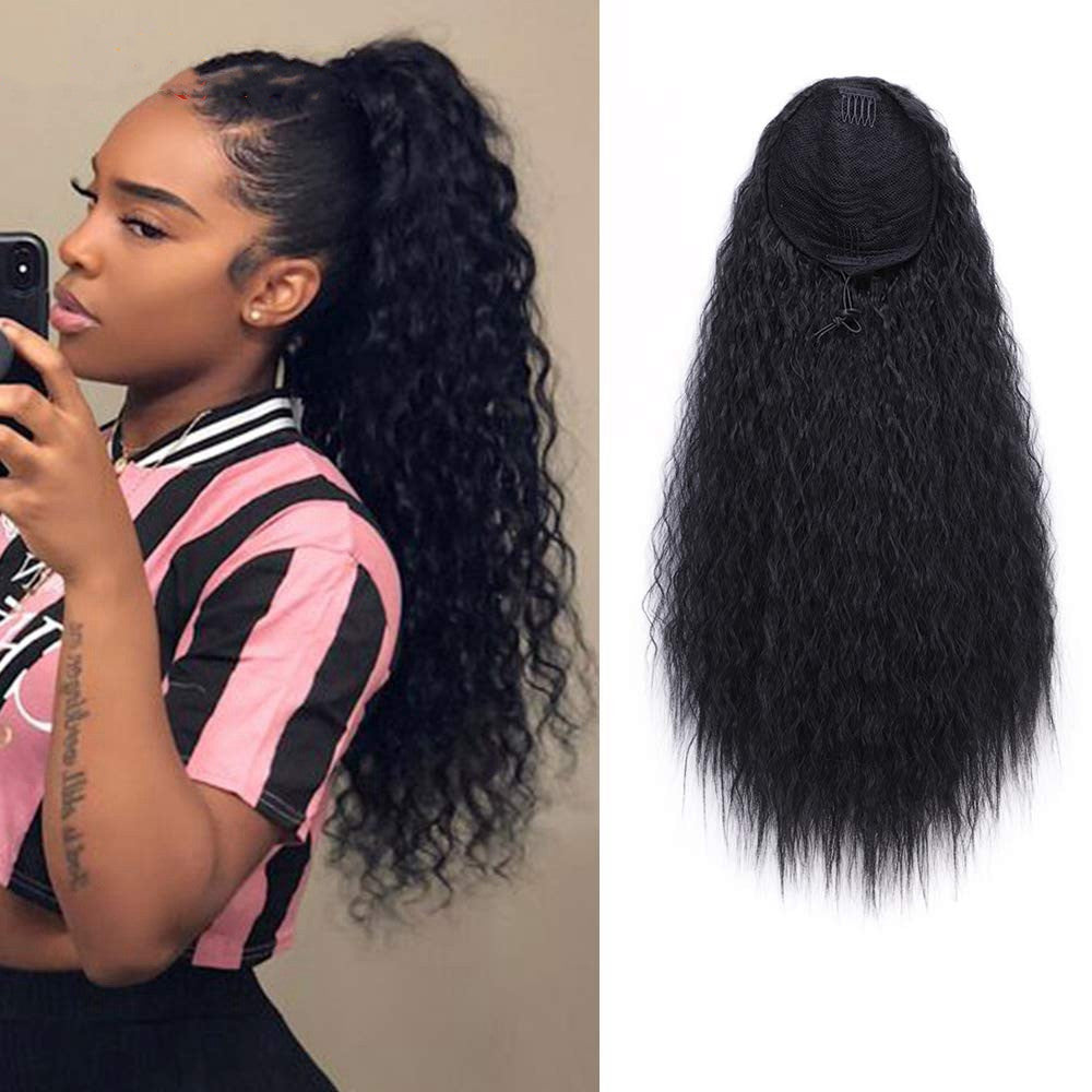 Perruque Queue de Cheval Longue Bouclée – Boucles Maïs, 56cm Fibres Haute Température 💇♀️✨ Yiwu Ruijia Auto Supplies Co., Ltd.