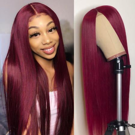 Perruque Lace Front Mi-Longue Lisse – Frange Oblique, Style Naturel 💇♀️✨ Yiwu Ruijia Auto Supplies Co., Ltd.
