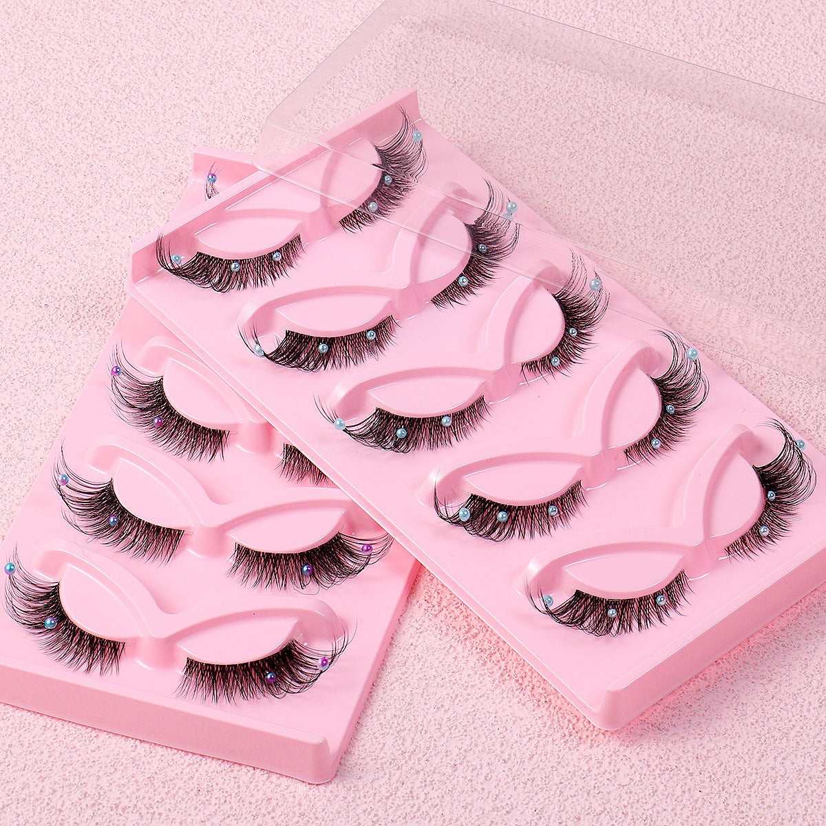 5 Paires Faux Cils Œil de Chat Foxy – Bande Transparente, Volume 3D &amp; Coin Allongé 👁️✨ Yiwu Ruijia Auto Supplies Co., Ltd.