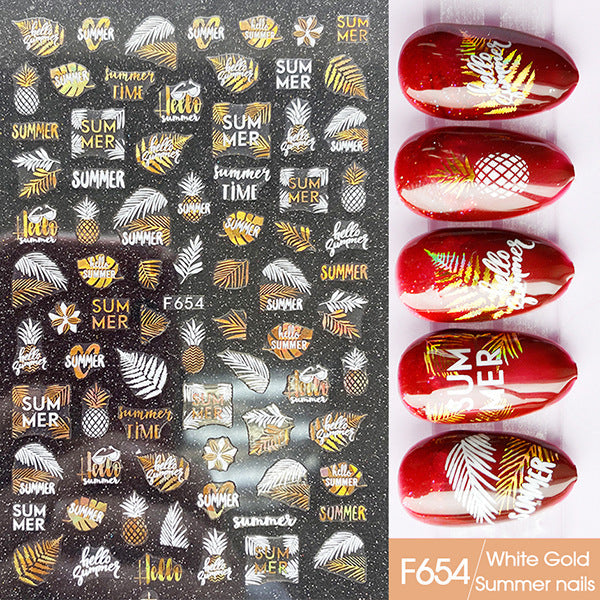 Autocollants Nail Art – Collection Platine & Or Noir, Sans Colorant 💅✨ Yiwu Ruijia Auto Supplies Co., Ltd.