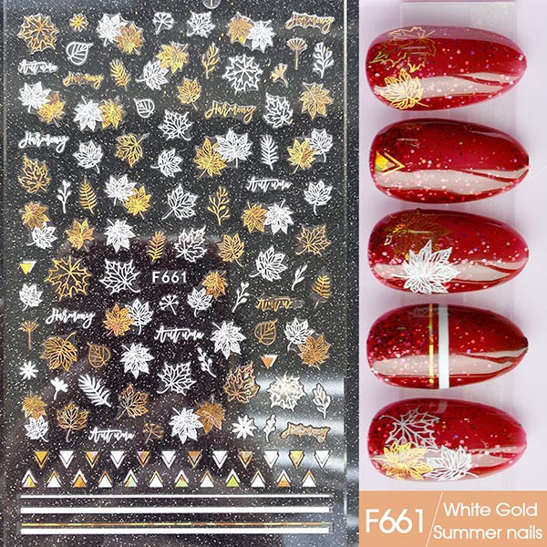 Autocollants Nail Art – Collection Platine & Or Noir, Sans Colorant 💅✨ Yiwu Ruijia Auto Supplies Co., Ltd.