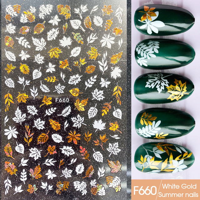 Autocollants Nail Art – Collection Platine & Or Noir, Sans Colorant 💅✨ Yiwu Ruijia Auto Supplies Co., Ltd.
