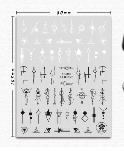 Autocollants Nail Art – Collection Platine & Or Noir, Sans Colorant 💅✨ Yiwu Ruijia Auto Supplies Co., Ltd.
