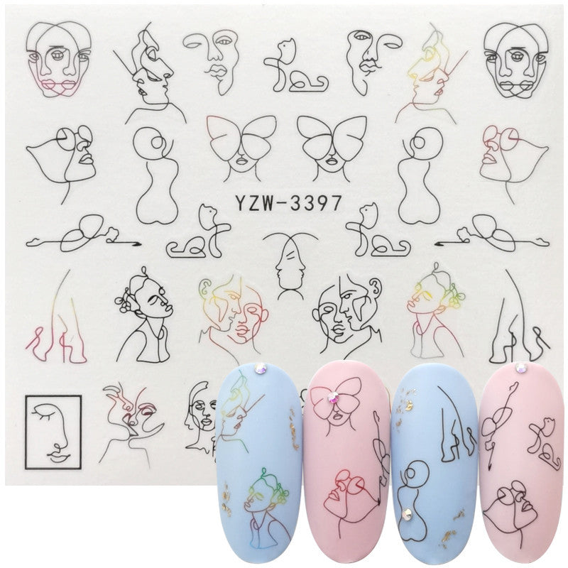Autocollants Nail Art – Collection Platine & Or Noir, Sans Colorant 💅✨ Yiwu Ruijia Auto Supplies Co., Ltd.