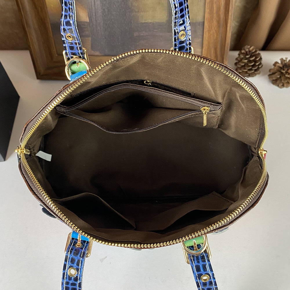 Sac Coquille Cuir Pleine Fleur – Floral, Multi-Poches &amp; Style Fashion 👜🌸✨ Yiwu Ruijia Auto Supplies Co., Ltd.