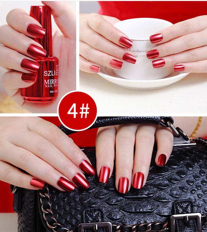 Vernis à Ongles Effet Miroir – 12 Couleurs Chromées & Métalliques 💅✨ Yiwu Ruijia Auto Supplies Co., Ltd.