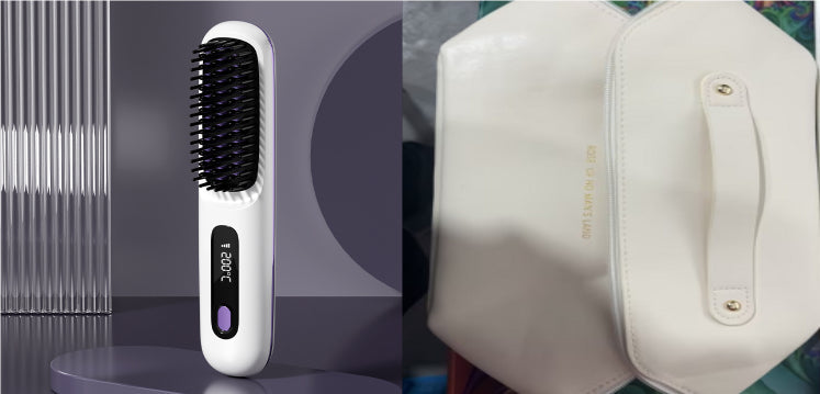 Brosse Lissante Sans Fil – Écran LCD, Batterie 1H, Chauffe Rapide Yiwu Ruijia Auto Supplies Co., Ltd.