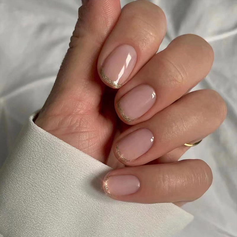24 Faux Ongles Mi-Longs French Dégradé – Réutilisables, Style Minimaliste 💅✨ Yiwu Ruijia Auto Supplies Co., Ltd.