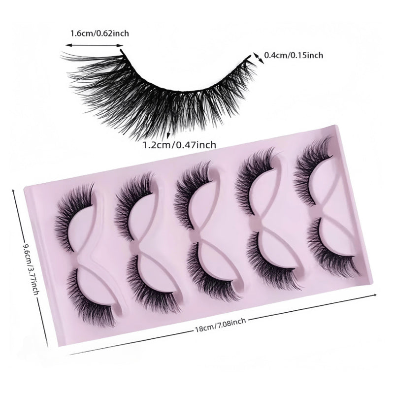 5 Paires Faux Cils Touffus Effet Vison – Volume 3D &amp; Regard Intense 👁️✨ Yiwu Ruijia Auto Supplies Co., Ltd.