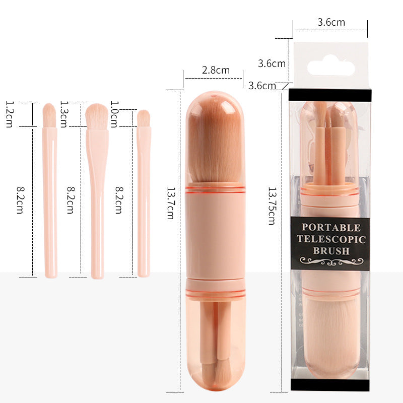 Kit 4 Pinceaux Maquillage Portable – Bouchons Protection &amp; Idéal Voyage 🖌️✨ Yiwu Ruijia Auto Supplies Co., Ltd.