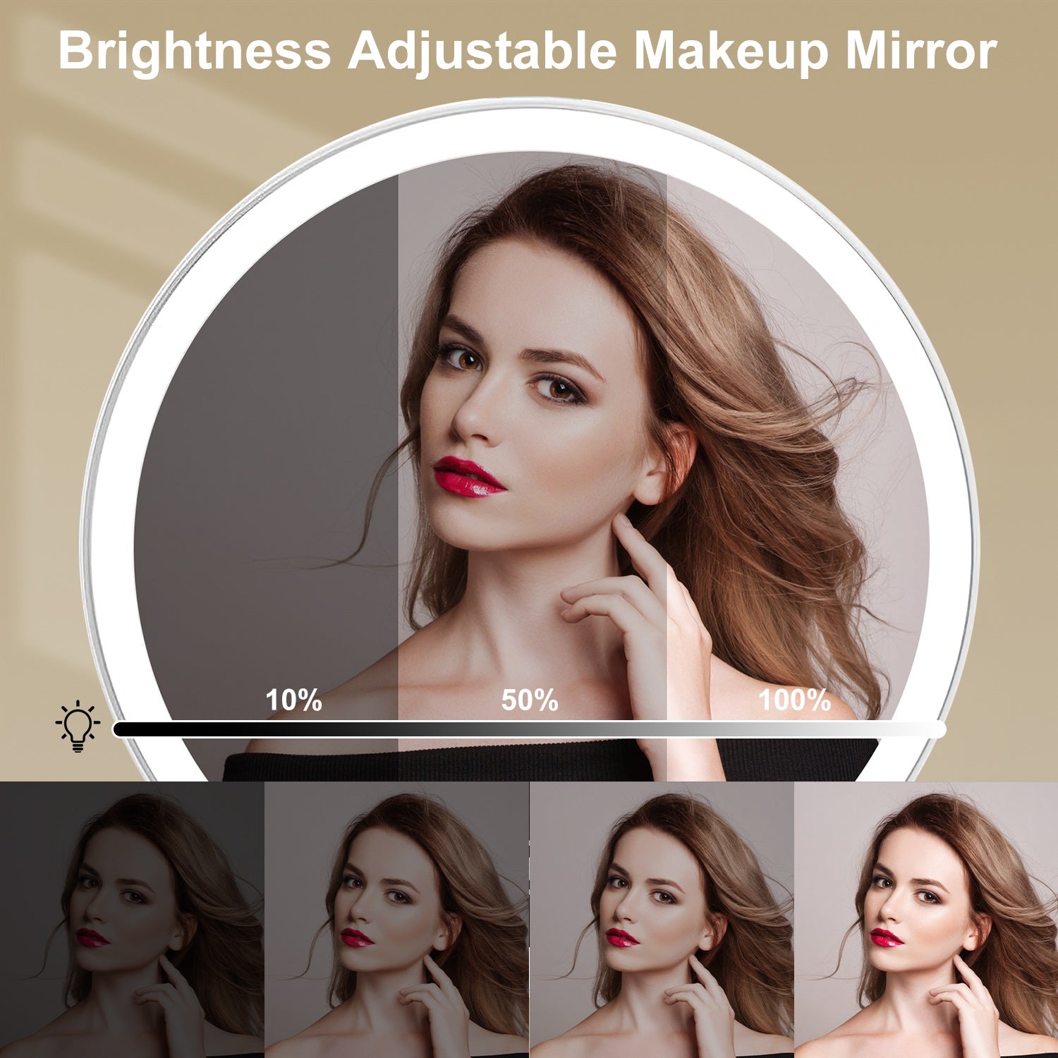 Miroir Maquillage LED 2 en 1 – Grossissement 5X, 64 LED &amp; 3 Couleurs d'Éclairage 💡✨ Yiwu Ruijia Auto Supplies Co., Ltd.