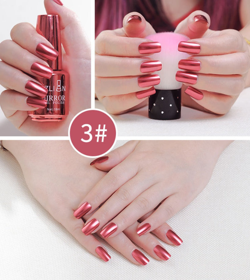 Vernis à Ongles Effet Miroir – 12 Couleurs Chromées & Métalliques 💅✨ Yiwu Ruijia Auto Supplies Co., Ltd.
