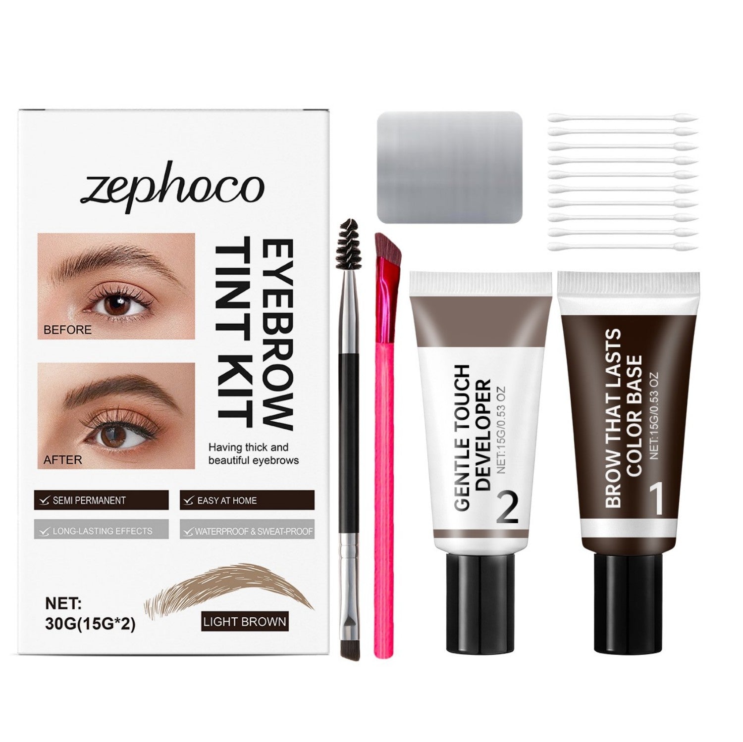 Kit Coloration Sourcils Permanente – Teinture Longue Durée, Aloe Vera & Ginseng 🖤 Yiwu Ruijia Auto Supplies Co., Ltd.