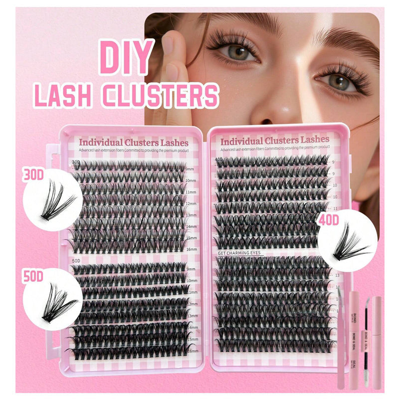 Kit 640 Cils en Touffes DIY – 30D/40D/50D, Colle &amp; Accessoires Inclus 👁️✨ Yiwu Ruijia Auto Supplies Co., Ltd.