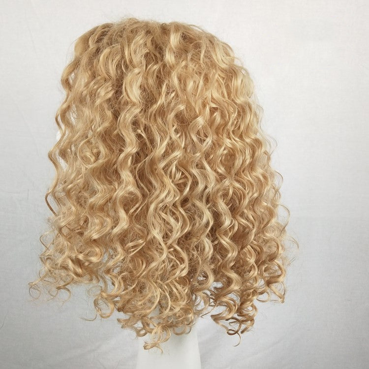 Perruque Courte Bouclée – 16 Pouces, Fibres Haute Température, Filet Rose 💇♀️✨ Yiwu Ruijia Auto Supplies Co., Ltd.
