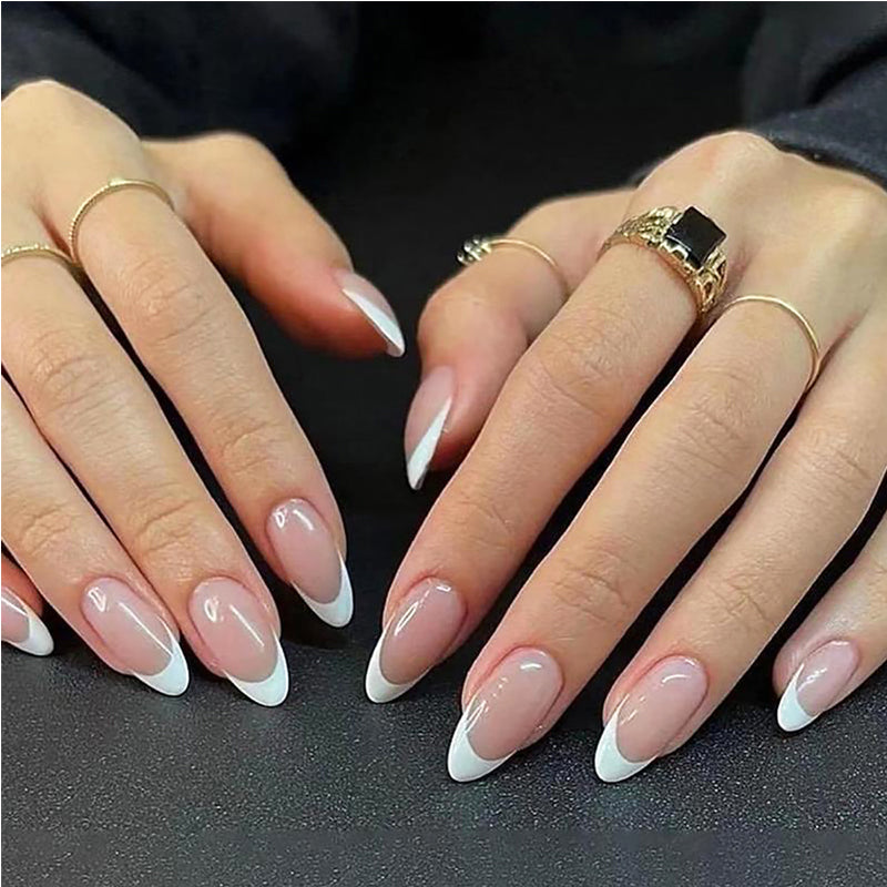 Kit 24 Faux Ongles à Coller – Formes Amande, Ovale & French Manucure 💅 Yiwu Ruijia Auto Supplies Co., Ltd.