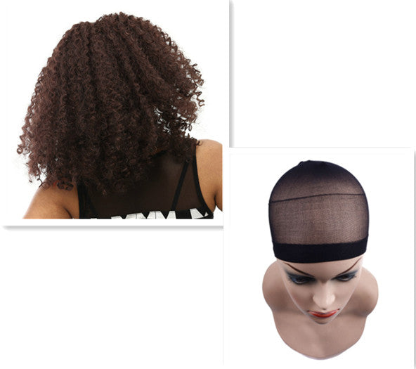 Perruque Courte Bouclée – 16 Pouces, Fibres Haute Température, Filet Rose 💇♀️✨ Yiwu Ruijia Auto Supplies Co., Ltd.