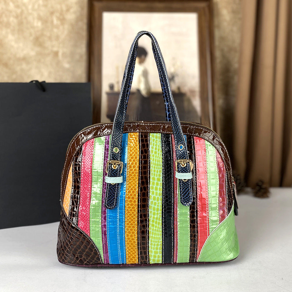 Sac Coquille Cuir Pleine Fleur – Floral, Multi-Poches &amp; Style Fashion 👜🌸✨ Yiwu Ruijia Auto Supplies Co., Ltd.