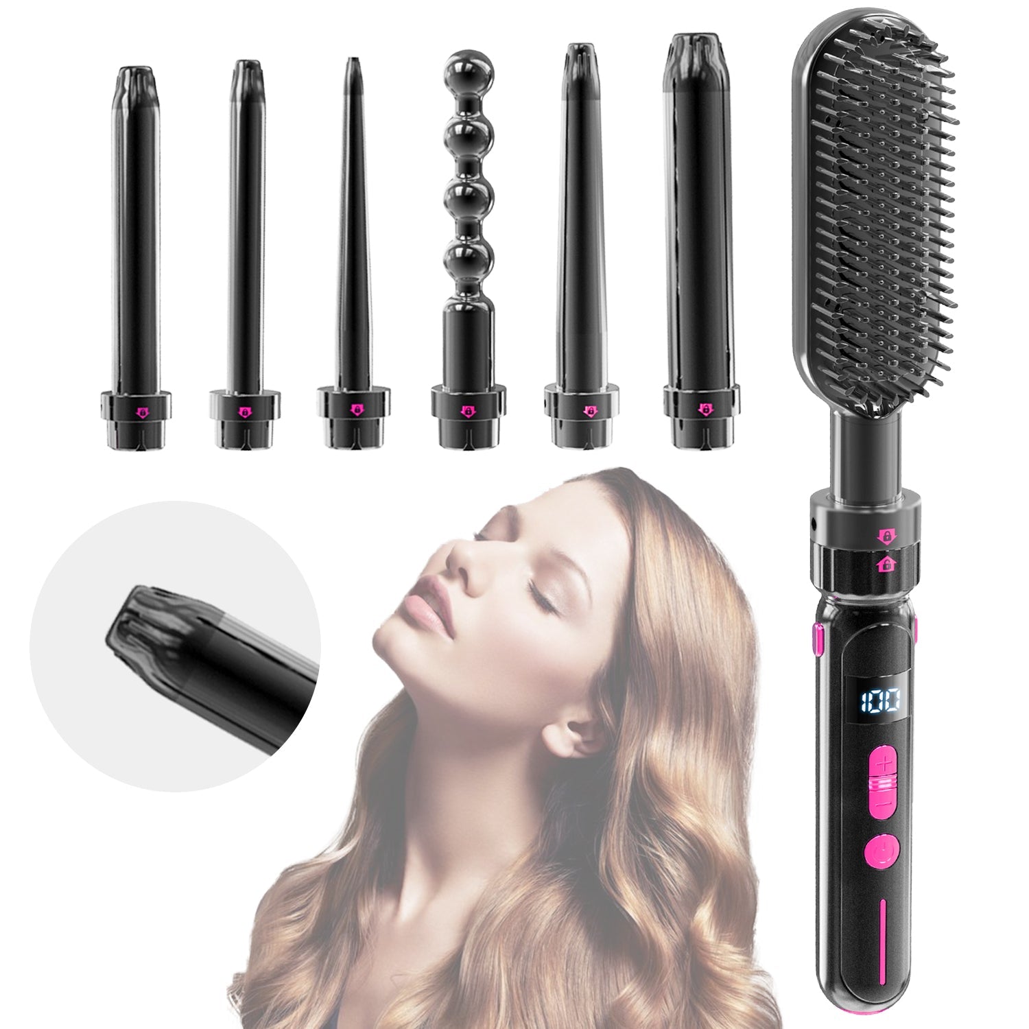 Fer à Boucler &amp; Lisser 2 en 1 – 30 Niveaux, Céramique &amp; Chauffage PTC Rapide 🌀💇♀️✨ Yiwu Ruijia Auto Supplies Co., Ltd.