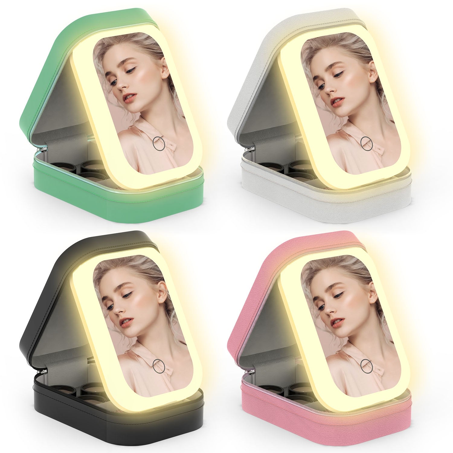 Travel Makeup Bag with LED Mirror Yiwu Ruijia Auto Supplies Co., Ltd.