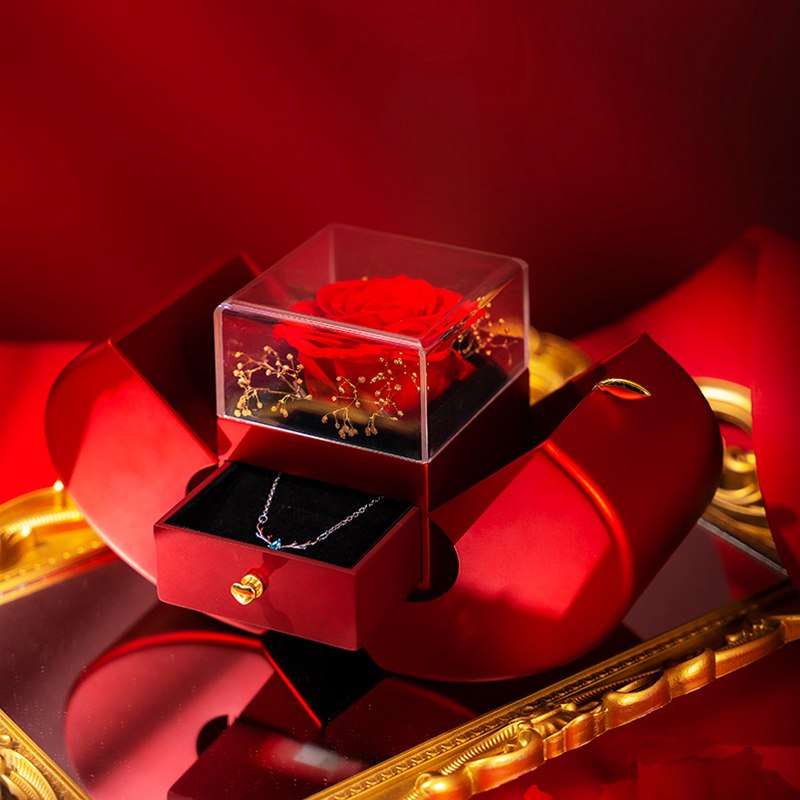 Coffret Bijoux avec Rose Préservée – Cadeau Féminin Éternel pour Anniversaire, Saint-Valentin et Mariage Yiwu Ruijia Auto Supplies Co., Ltd.