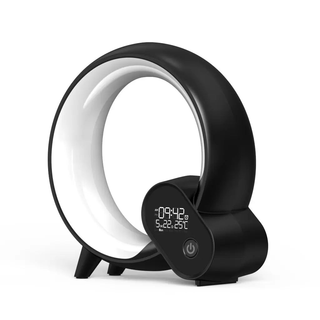 Creative Q Light Analog Sunrise Digital Display Alarm Clock Bluetooth Audio Intelligent Wake-up Q Colorful Atmosphere Light Yiwu Ruijia Auto Supplies Co., Ltd.