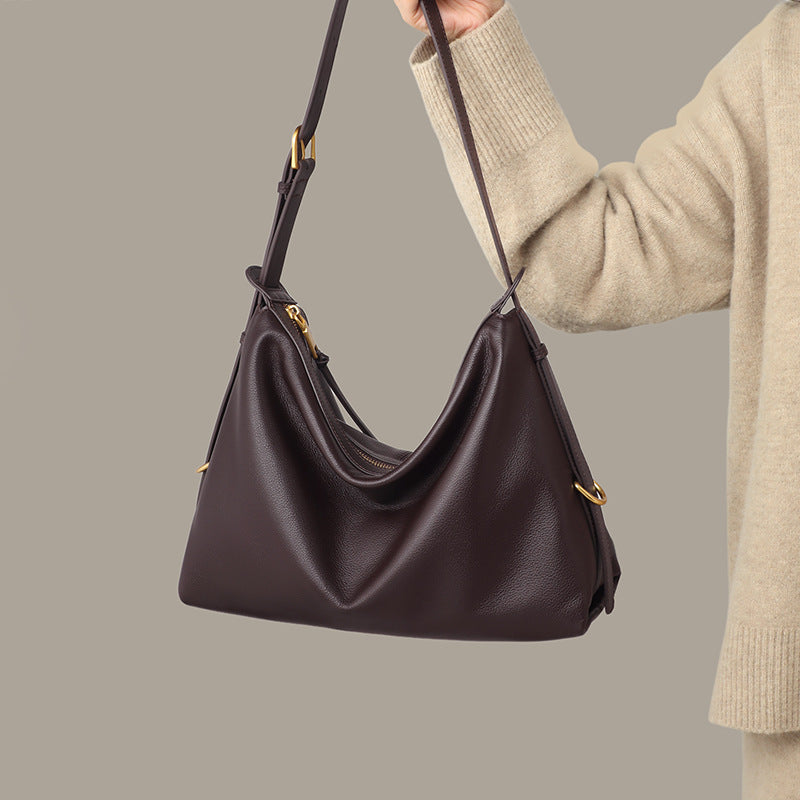 Sac à Main Cuir Pleine Fleur – Streetwear, Porte-Carte &amp; Poche Zippée 👜✨ Yiwu Ruijia Auto Supplies Co., Ltd.