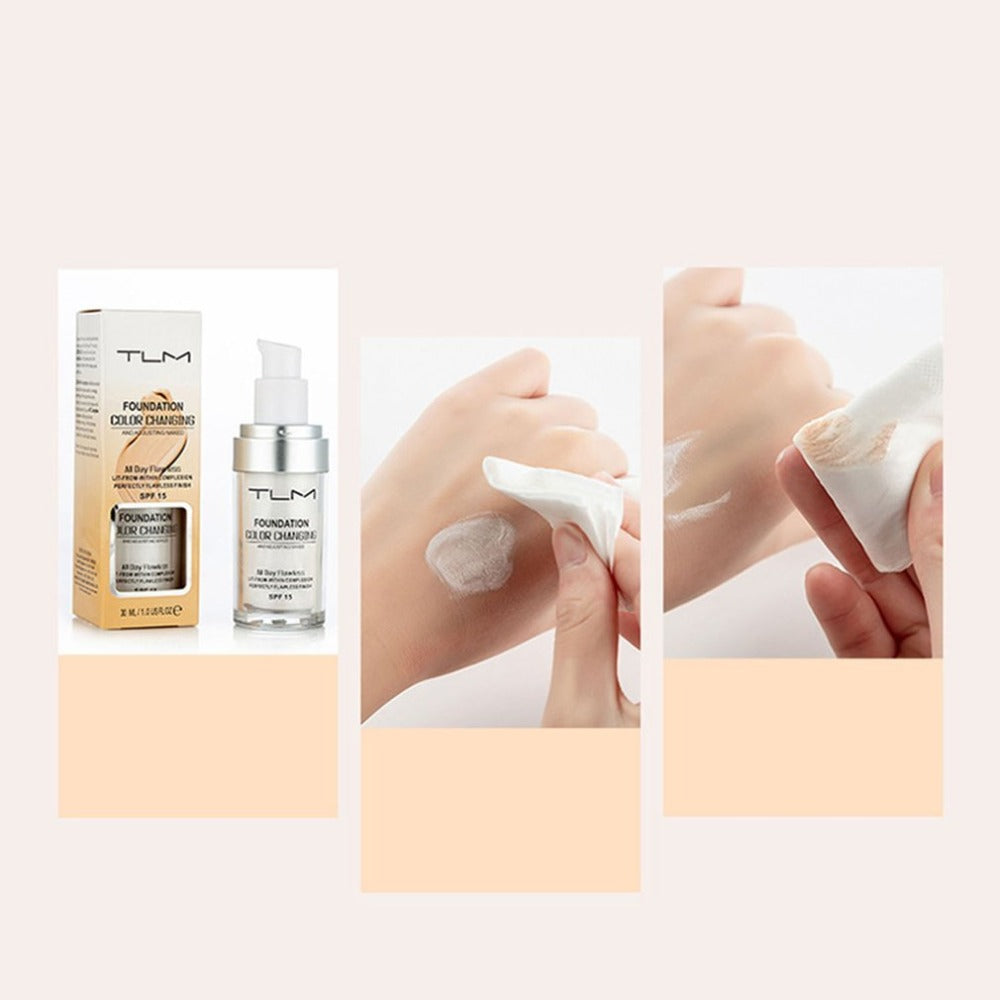 Temperature Liquid Foundation Concealer Portable Natural Color  Makeup Foundation BB Concealer Yiwu Ruijia Auto Supplies Co., Ltd.