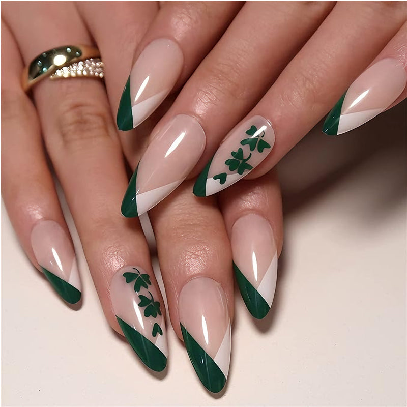 🍀 Faux Ongles “Lucky Clover” – Style Long Water Pipe Chic Yiwu Ruijia Auto Supplies Co., Ltd.