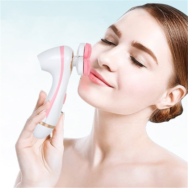 Brosse Nettoyante Visage Silicone Rotative – Ultrasons, 2 Vitesses &amp; Rechargeable 💆♀️✨ Yiwu Ruijia Auto Supplies Co., Ltd.