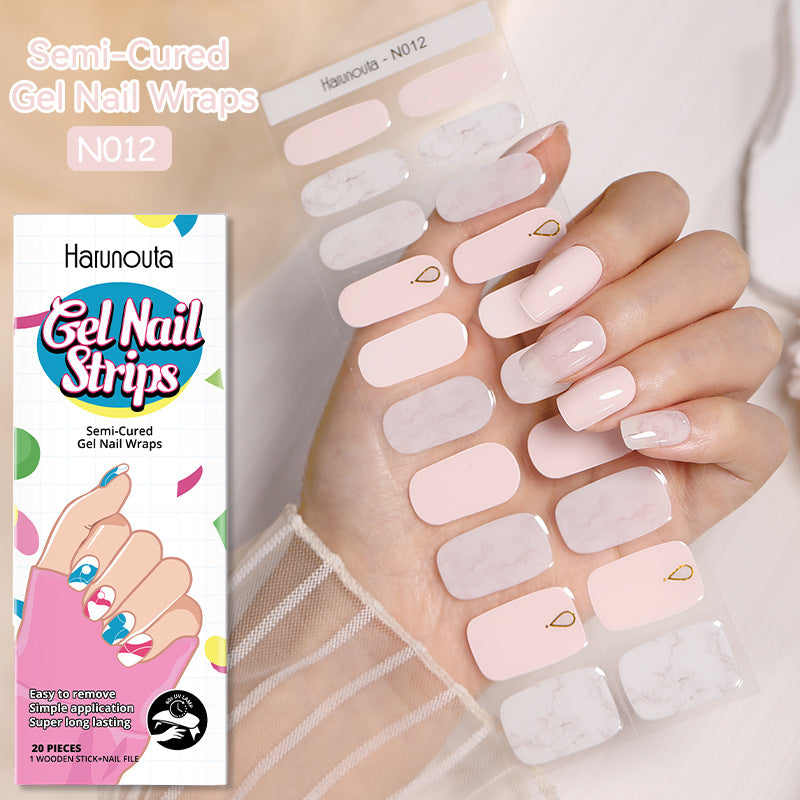 Kit 20 Patchs Gel Ongles – Designs Cartoon, Marbre, Étoilé & Carreaux 💅✨ Yiwu Ruijia Auto Supplies Co., Ltd.