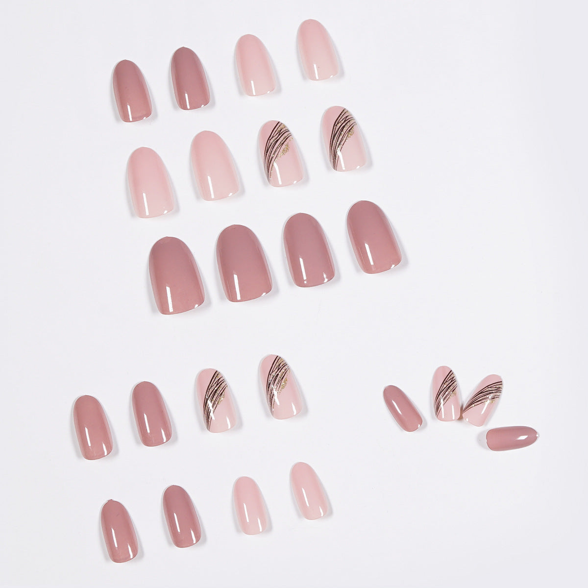 24 Faux Ongles Mi-Longs French Dégradé – Réutilisables, Style Minimaliste 💅✨ Yiwu Ruijia Auto Supplies Co., Ltd.