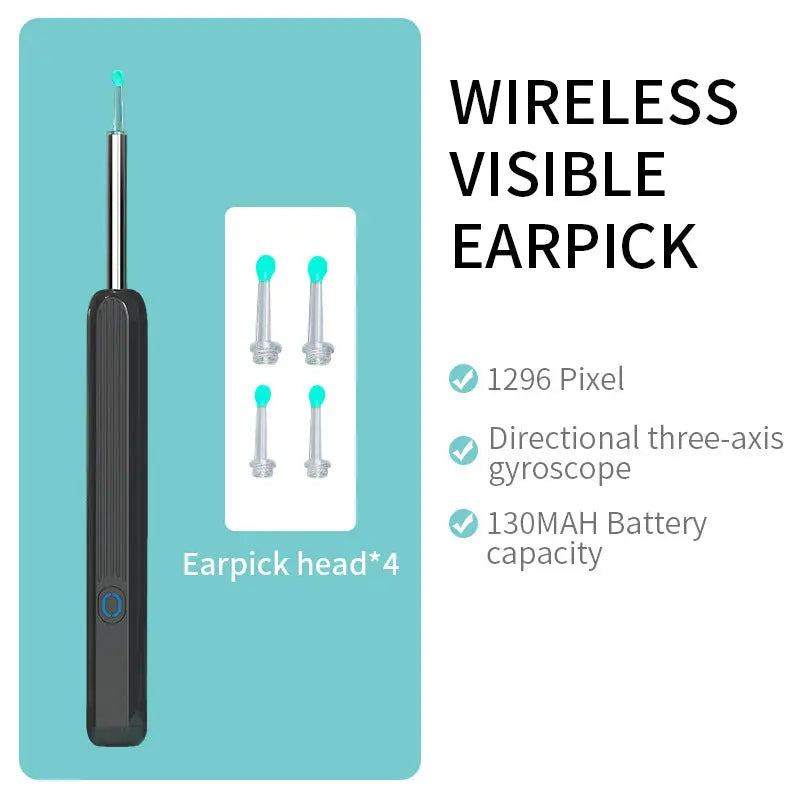 NE3 Ear Cleaner Otoscope Ear Wax Removal Tool With Camera LED Light Wireless Ear Endoscope Ear Cleaning Kit For I-phone Yiwu Ruijia Auto Supplies Co., Ltd.