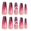 ❤️ Faux Ongles “Red Heart Glam” – Style Long Water Pipe Romantique Yiwu Ruijia Auto Supplies Co., Ltd.
