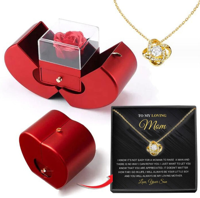 Coffret Bijoux avec Rose Préservée – Cadeau Féminin Éternel pour Anniversaire, Saint-Valentin et Mariage Yiwu Ruijia Auto Supplies Co., Ltd.