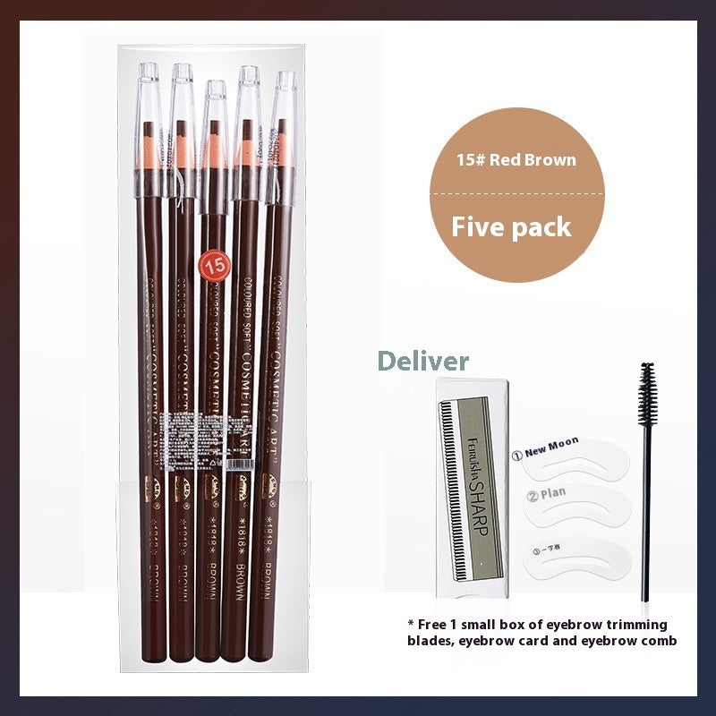 Line Drawing Waterproof Sweat-proof Non-fading Brushed Natural Eyebrow Pencil Yiwu Ruijia Auto Supplies Co., Ltd.