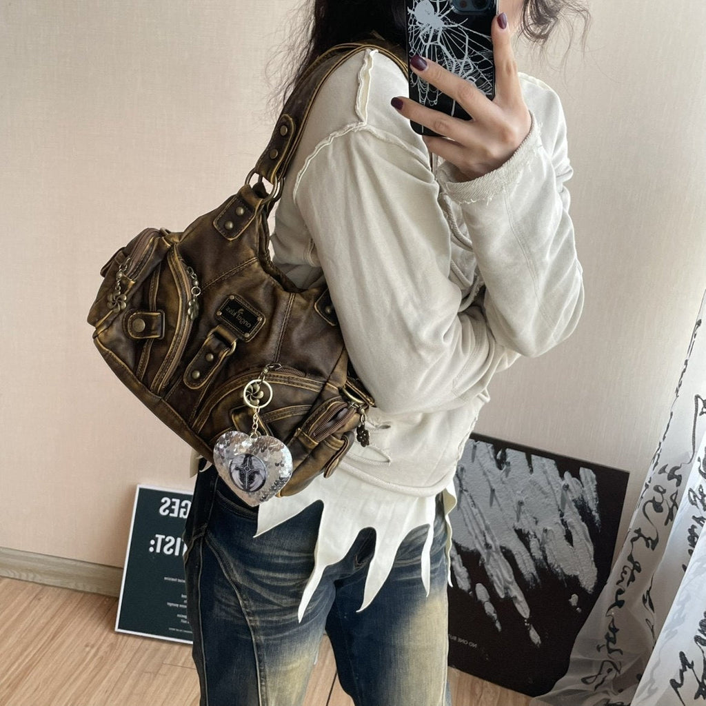 Sac Bandoulière Léopard Post-Apocalyptique – Style Edgy &amp; Tendance, Jeunes Adultes 👜🐆✨ Yiwu Ruijia Auto Supplies Co., Ltd.