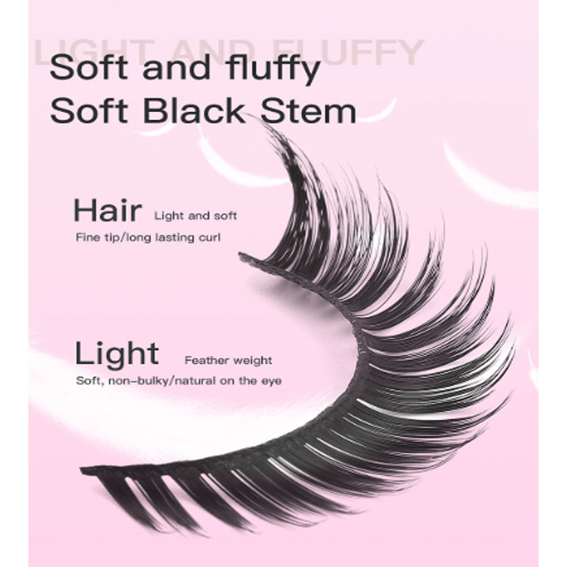 15 Paires Faux Cils Œil de Chat 3D – Style Manga, Bande Transparente & Effet Vaporeux 👁️✨ Yiwu Ruijia Auto Supplies Co., Ltd.