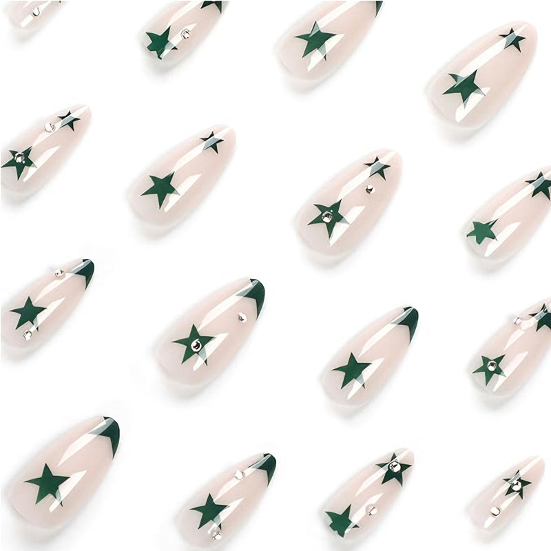 💚 Faux Ongles “Green Star Glow” – Effet Long Tube Premium Yiwu Ruijia Auto Supplies Co., Ltd.