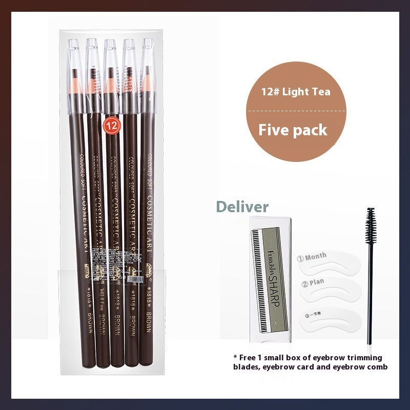 Line Drawing Waterproof Sweat-proof Non-fading Brushed Natural Eyebrow Pencil Yiwu Ruijia Auto Supplies Co., Ltd.